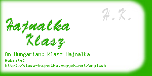 hajnalka klasz business card